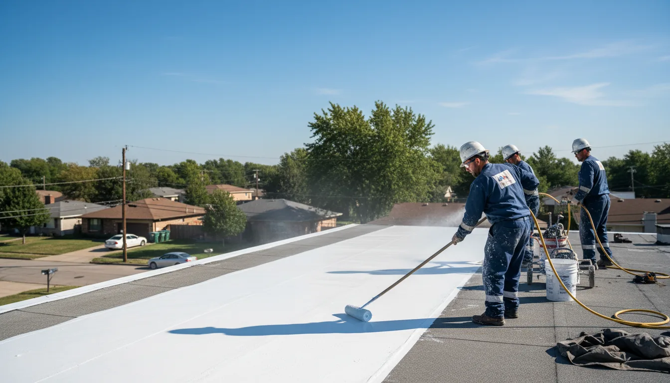 Commercial roof coating in Halliday, ND near me